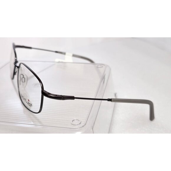 Black Wire Full Rim EasyTwist Bendy Polarized Clip-on Eyeglasses 53-18-140 NWT - Picture 3 of 12